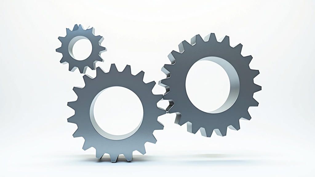 An illustration of interconnected gears symbolizing flexible and well-oiled movement among joints.